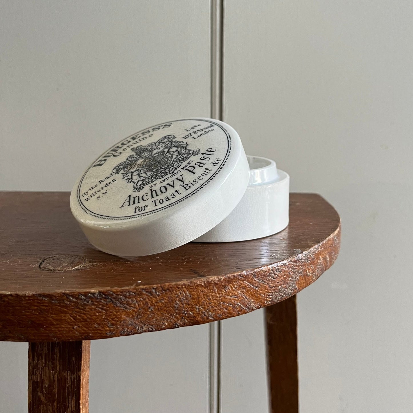 Victorian anchovy paste jar